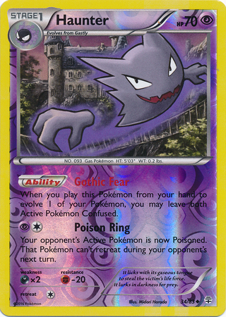 Haunter - 34/83 - Uncommon - Reverse Holo