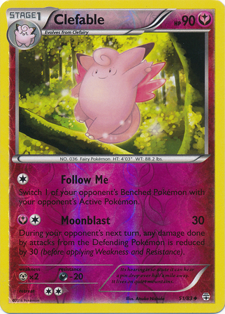 Clefable - 51/83 - Uncommon - Reverse Holo