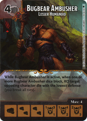 Bugbear Ambusher - Lesser Humanoid (Die & Card Combo)