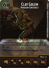 Clay Golem - Paragon Construct (Die & Card Combo)