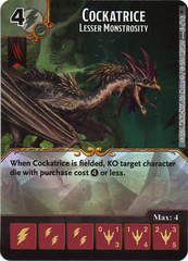Cockatrice - Lesser Monstrosity (Die & Card Combo)