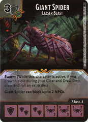 Giant Spider - Lesser Beast (Die & Card Combo)