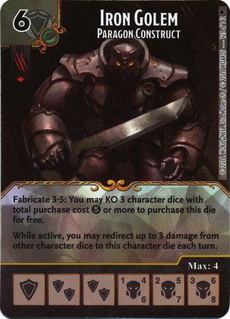 Iron Golem - Paragon Construct (Die & Card Combo)