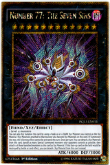 Number 77: The Seven Sins - PGL3-EN011 - Gold Secret Rare - 1st Edition