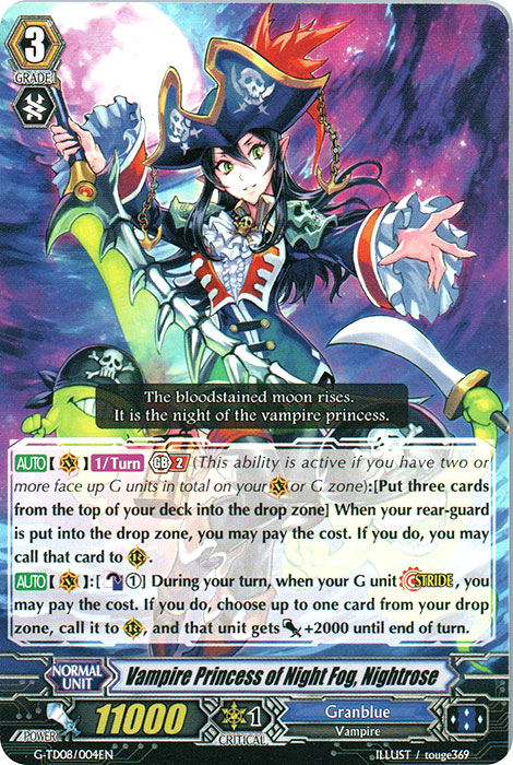 Vampire Princess of Night Fog, Nightrose - G-TD08/004EN - TD