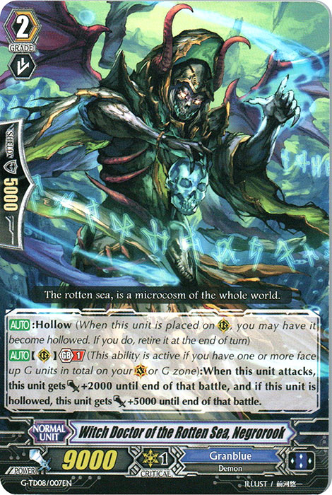 Witch Doctor of the Rotten Sea, Negrorook - G-TD08/007EN - TD