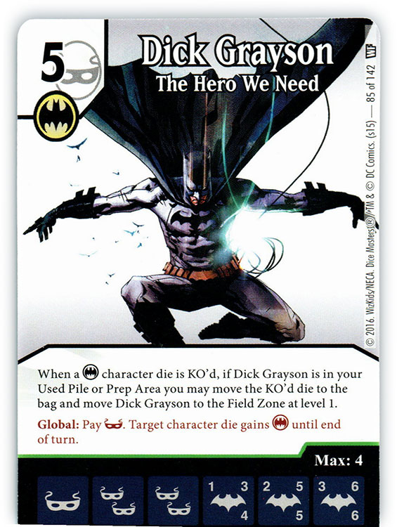 Dick Grayson - The Hero We Need (Die & Card Combo)