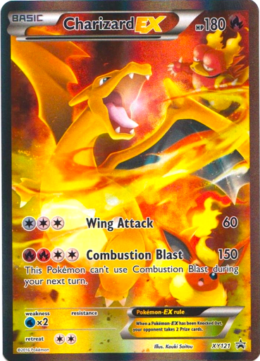 Charizard EX - XY121 - Charizard EX Red & Blue Box Promo Charizard EX - XY121 - Charizard EX Red & Blue Box Promo