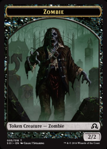 mtg cards that make zombie tokens Zombie Token [Conspiracy: Take the Crown Tokens]