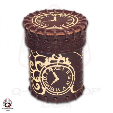 Steampunk Leather Dice Cup - Brown