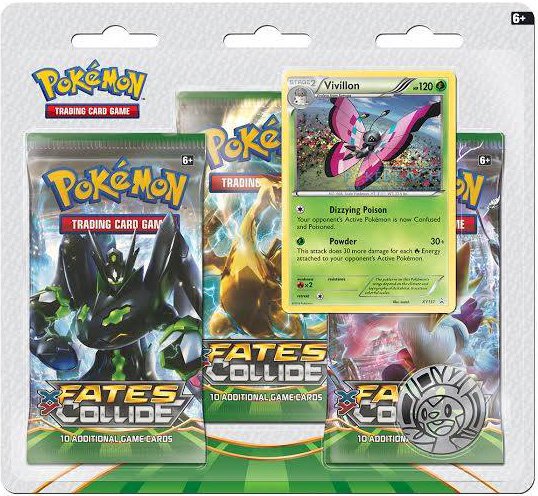 XY - Fates Collide - Three Pack Blister -  Vivillon Promo
