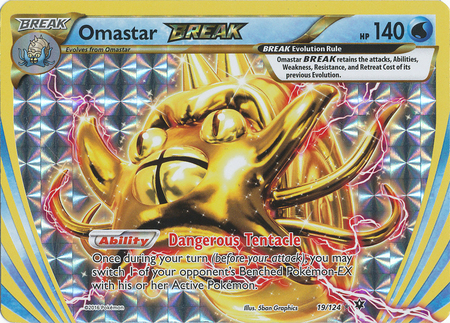 Omastar Break - 19/124 - Rare BREAK