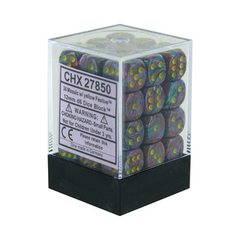 Festive Mosaic with Yellow 36ct 12mm D6 Dice Block (CHX27850)