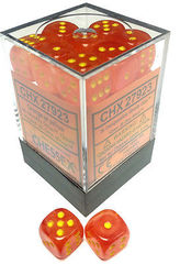 Ghostly Glow Orange and Yellow 12ct 16mm D6 Dice Block - CHX27723