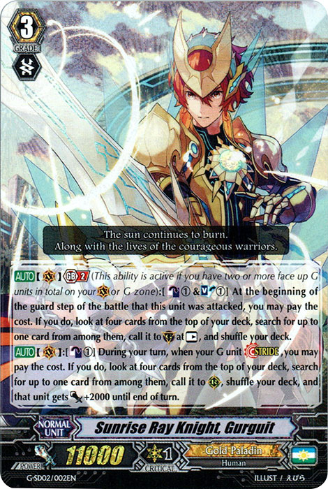 Sunrise Ray Knight, Gurguit - G-SD02/002EN - RRR Sunrise Ray Knight, Gurguit - G-SD02/002EN - RRR
