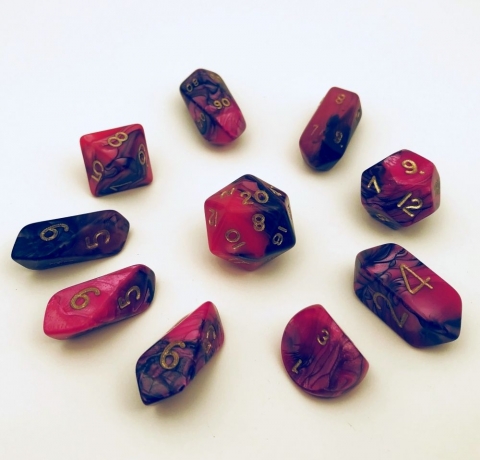 10 Piece Hybrid Translucent - Black/Pink