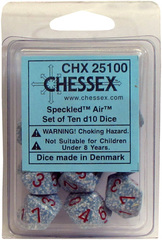 Chessex Speckled Air Set of 10 d10 Dice (CHX25100)