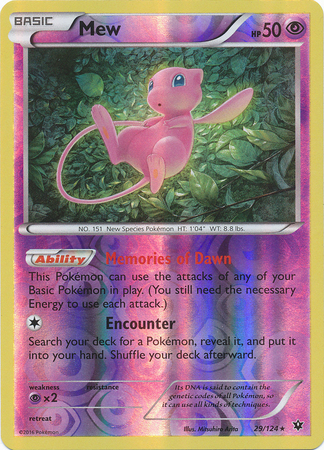 Mew - 29/124 - Holo Rare - Reverse Holo