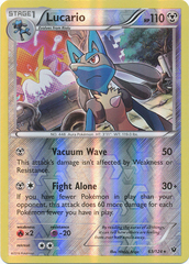 Lucario - 63/124 - Holo Rare - Reverse Holo