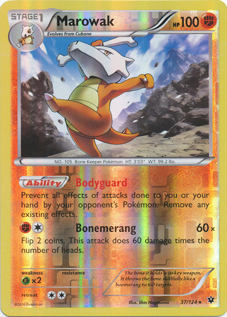 Marowak - 37/124 - Rare - Reverse Holo