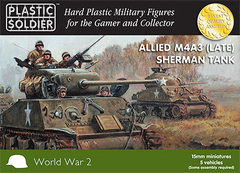 Allied M4A3 (Late) Sherman Tank (5 vehicles)