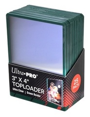 Ultra PRO - Green Border Toploaders - 3x4 Inch - 25ct Pack