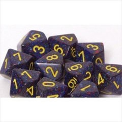 CHX25166 Twilight Speckled - Ten Sided Die D10