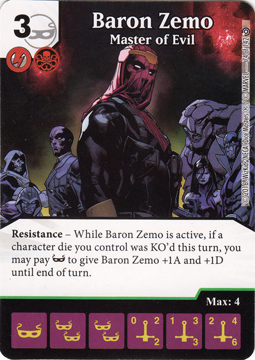 Baron Zemo - Master of Evil (Card Only)