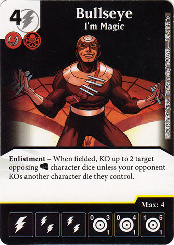 Bullseye - I'm Magic (Die & Card Combo)
