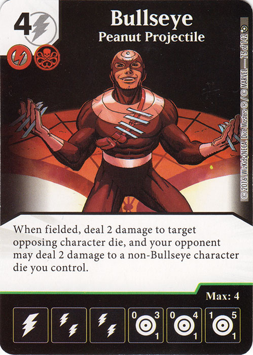 Bullseye - Peanut Projectile (Die & Card Combo)