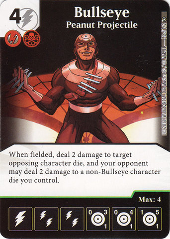 Bullseye - Peanut Projectile (Die & Card Combo)
