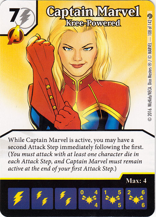 Captain Marvel - Kree-Powered (Die & Card Combo)