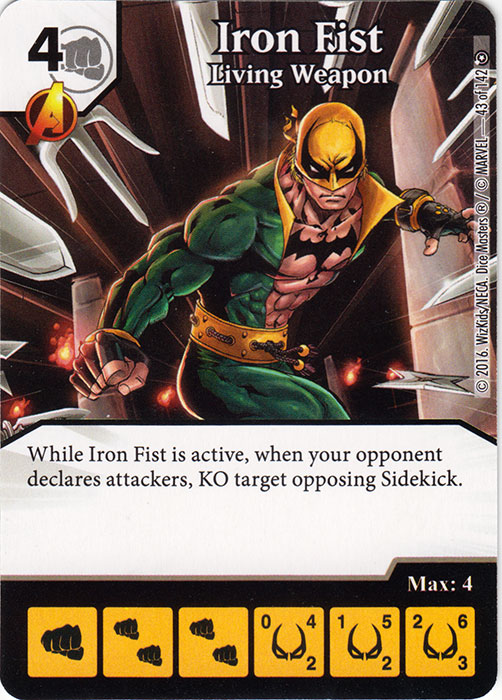Iron Fist - Living Weapon (Die & Card Combo)