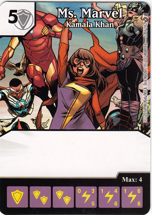 Ms. Marvel - Kamala Khan (Die & Card Combo)