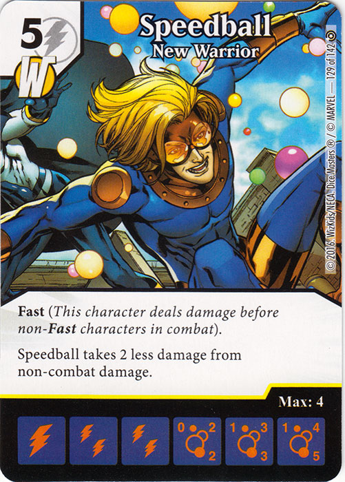 Speedball - New Warrior (Die & Card Combo)