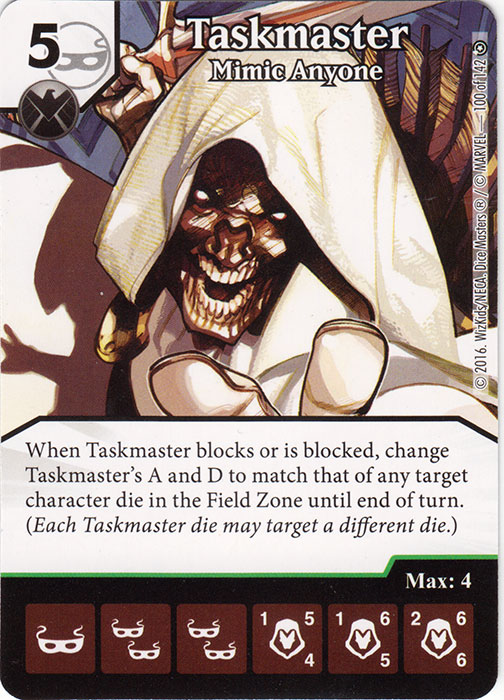 Taskmaster - Mimic Anyone (Die & Card Combo)