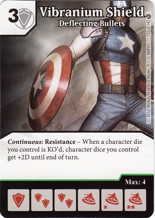 Vibranium Shield - Deflecting Bullets (Die & Card Combo)