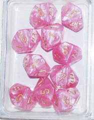 Easter Pink/Gold Set of Ten d10s - CHXLT761