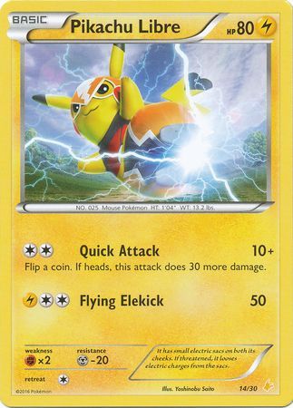Pikachu Libre - 14/30 - XY Trainer Kit: Pikachu Libre & Suicune (Pikachu Libre)