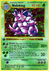 Nidoking - 11/102 - Holo Rare - 1st Edition