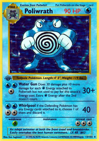 Poliwrath - 13/102 - Holo Rare - 1st Edition