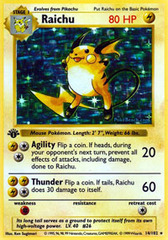 Raichu - 14/102 - Holo Rare - 1st Edition