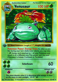 Venusaur - 15/102 - Holo Rare - 1st Edition