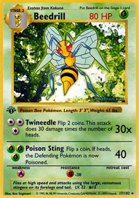 Beedrill - 17/102 - Rare - 1st Edition