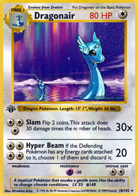 Dragonair - 18/102 - Rare - 1st Edition