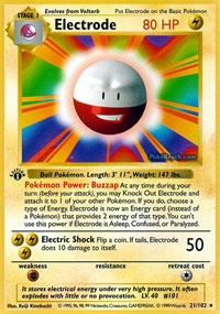 Electrode - 21/102 - Rare - 1st Edition