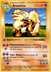 Arcanine - 23/102 - Uncommon - 1st Edition