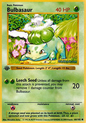 Bulbasaur - 44/102 - Shadowless -Common - 1st Edition