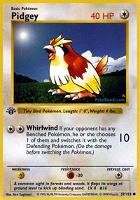 Pidgey - 57/102 - Common - 1st Edition