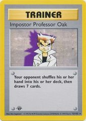 Impostor Professor Oak - 73/102 - Rare - 1st Edition